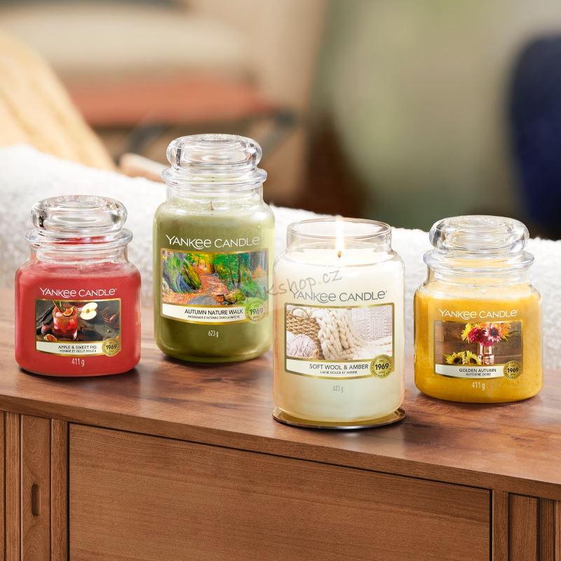 Yankee Candle velká vonná svíčka classic Soft Wool & Amber