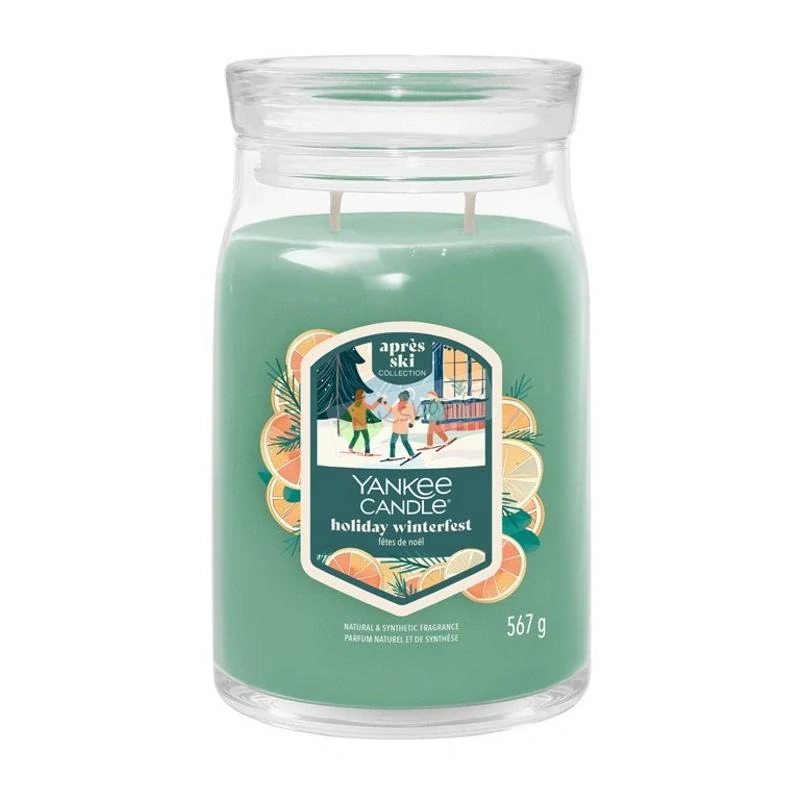 Yankee Candle Signature velká vonná svíčka Holiday Winterfest