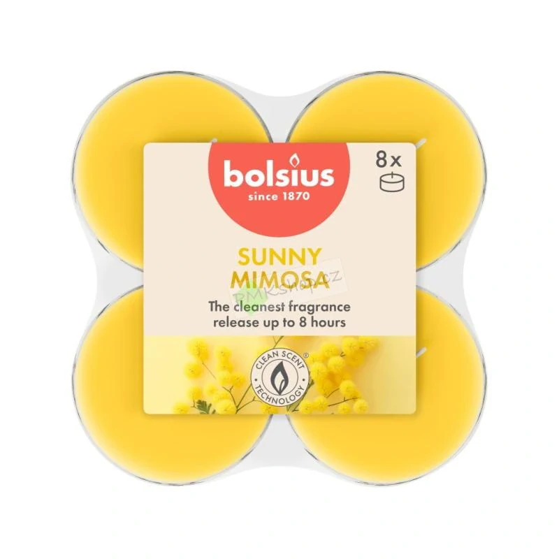 Bolsius vonné čajové svíčky true scents Sunny Mimosa 8 ks
