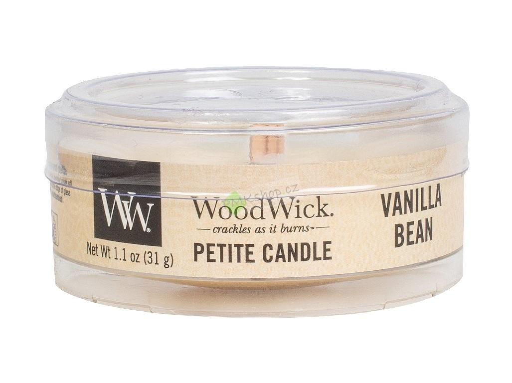 Woodwick Petite drobná svíčka 31 g Vanilla Bean