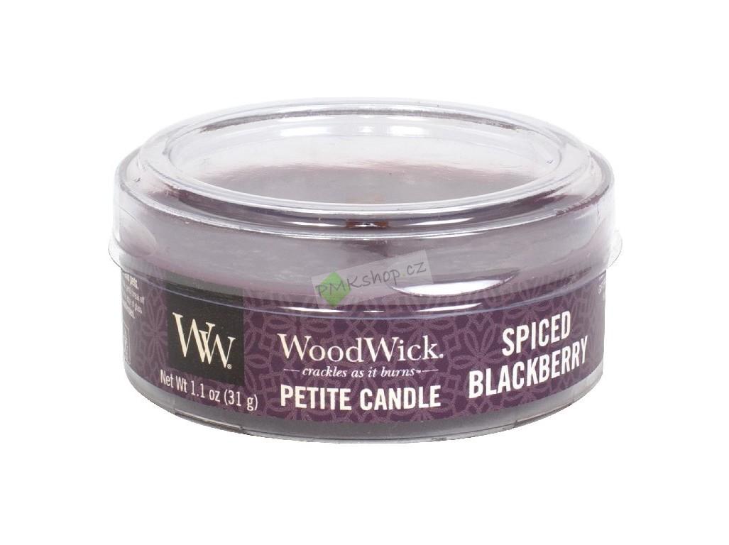 Woodwick Petite drobná svíčka 31 g Spiced Blackberry