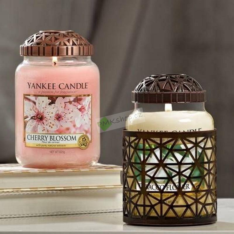 Yankee Candle kovový svícen Belmont Bronze Punched Metal