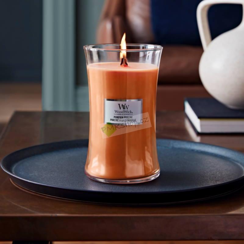 Woodwick velká vonná svíčka Pumpkin Praline
