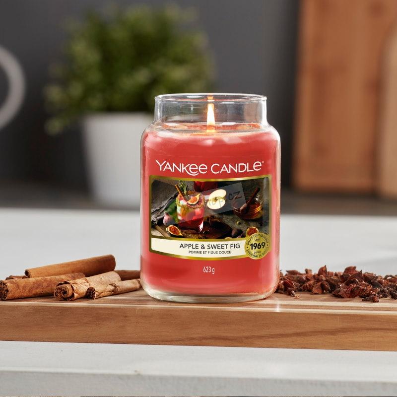 Yankee Candle velká vonná svíčka classic Apple & Sweet Fig