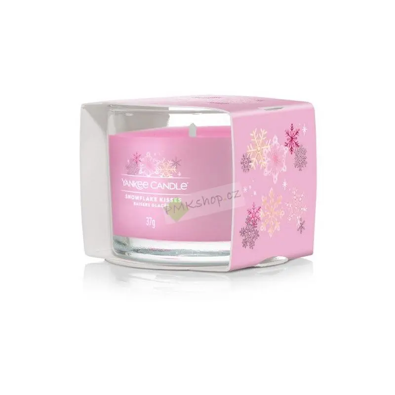 Yankee Candle votivní vonná svíčka ve skle Snowflake Kisses