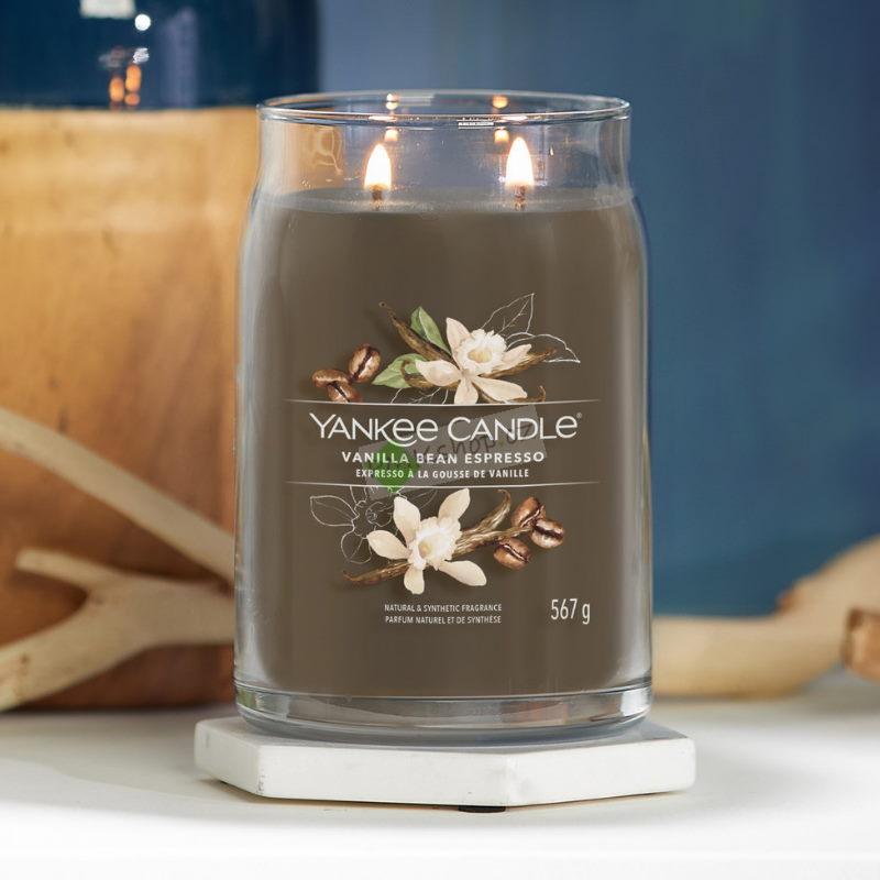 Yankee Candle Signature velká vonná svíčka Vanilla Bean Espresso