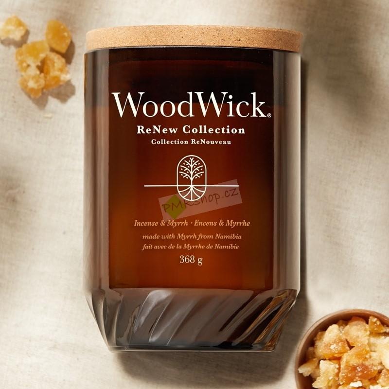 WoodWick ReNew velká vonná svíčka Incense & Myrrh