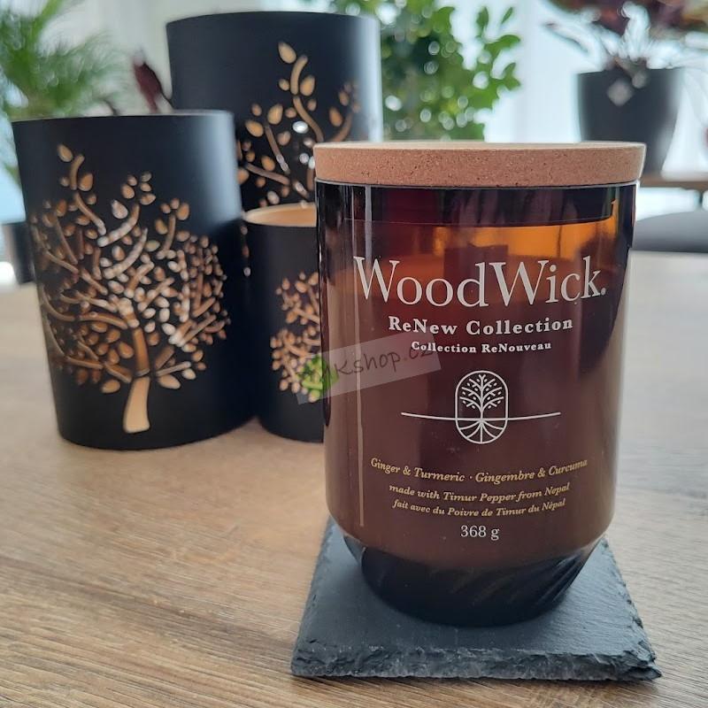 WoodWick ReNew velká vonná svíčka Ginger & Turmeric