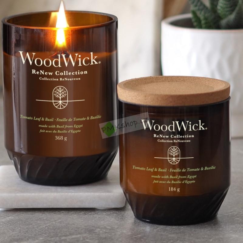 WoodWick ReNew střední vonná svíčka Tomato Leaf & Basil