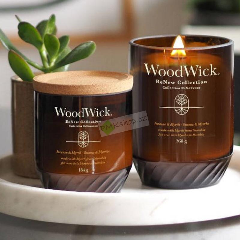 WoodWick ReNew střední vonná svíčka Incense & Myrrh