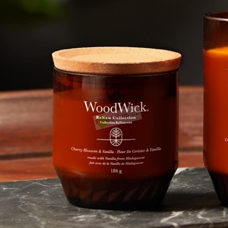 WoodWick ReNew střední vonná svíčka Cherry Blossom & Vanilla