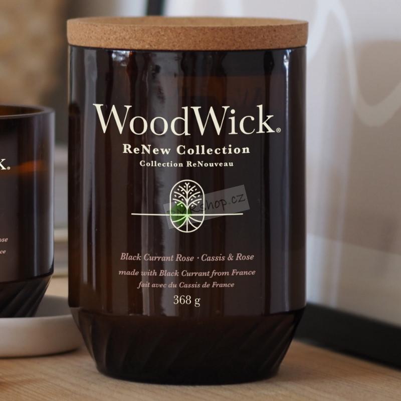 WoodWick ReNew velká vonná svíčka Black Currant & Rose