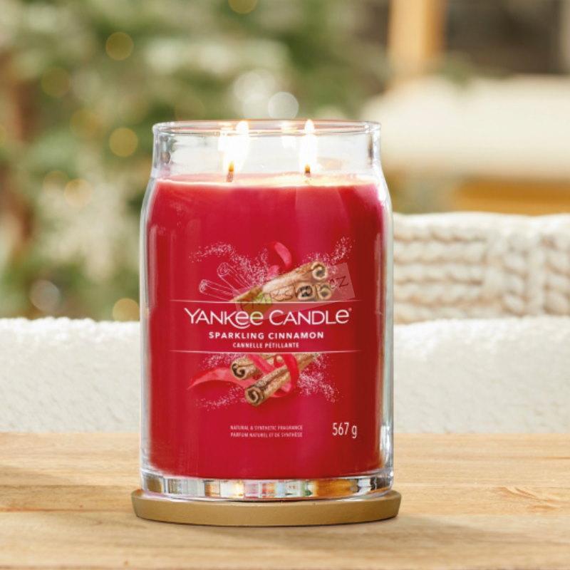 Yankee Candle Signature velká vonná svíčka Sparkling Cinnamon