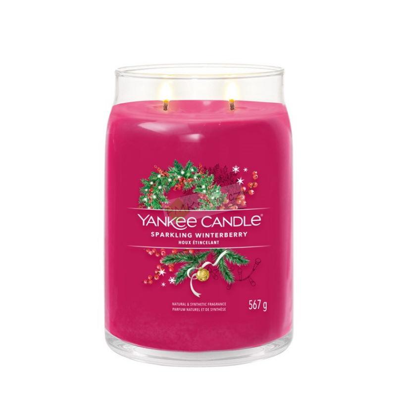 Yankee Candle Signature velká vonná svíčka Sparkling Winterberry