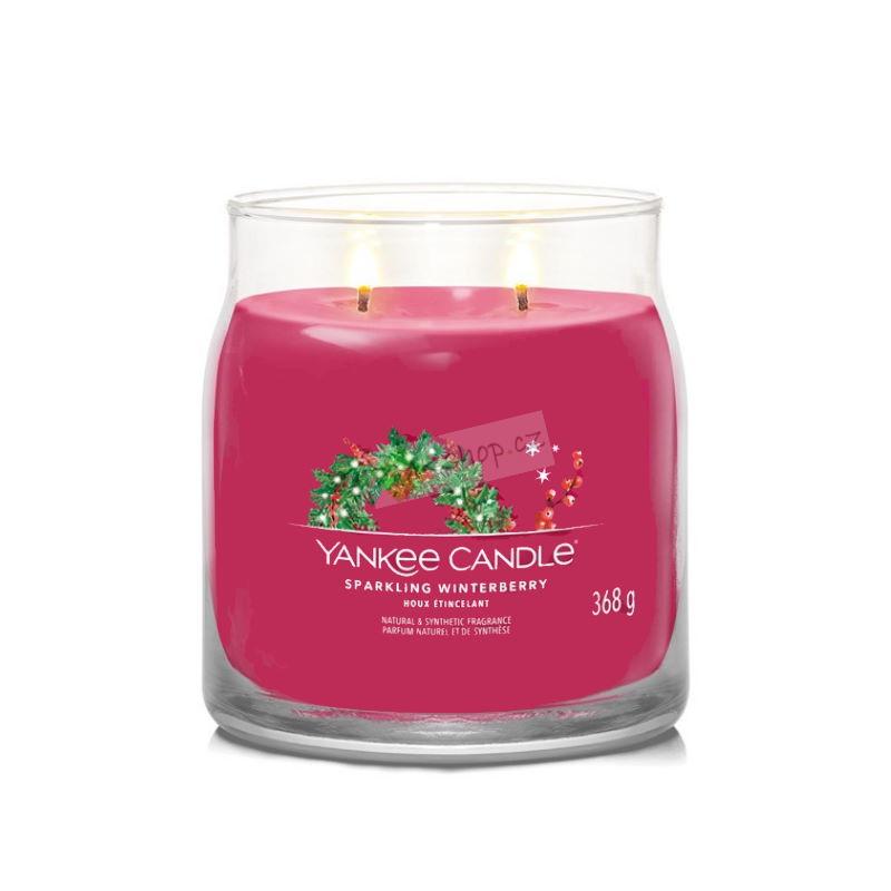 Yankee Candle Signature střední vonná svíčka Sparkling Winterberry