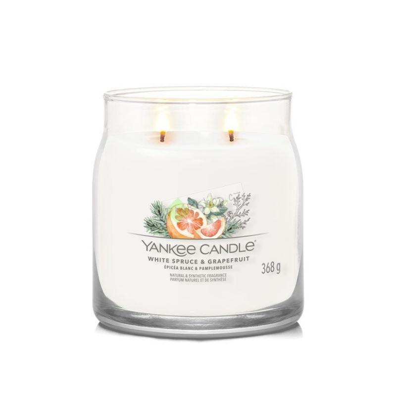 Yankee Candle Signature střední vonná svíčka White Spruce & Grapefruit