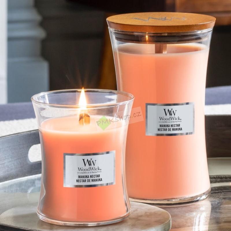 WoodWick velká vonná svíčka Manuka Nectar