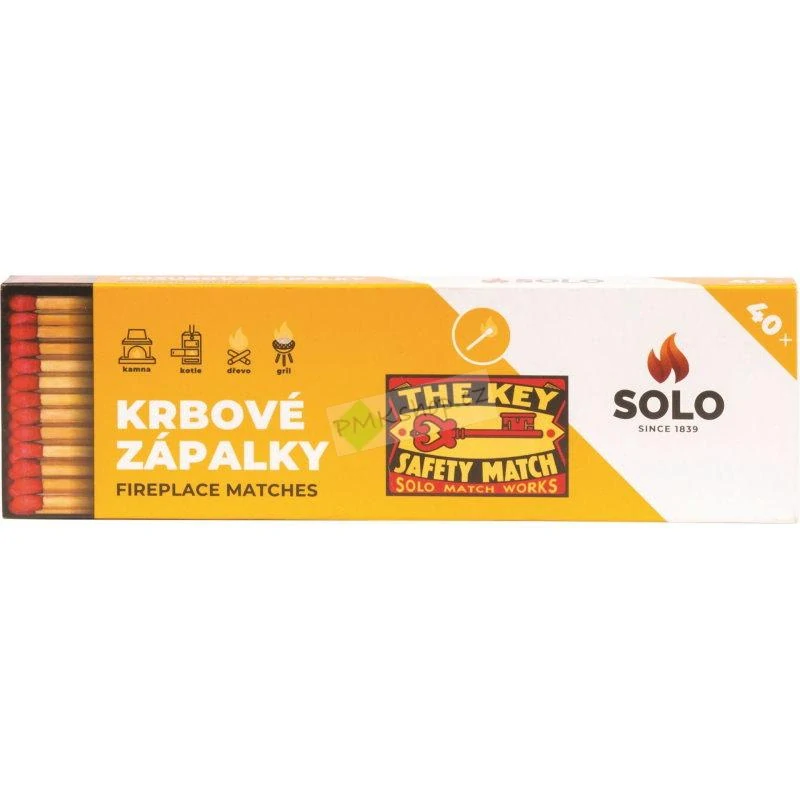 Solo krbové zápalky 200 mm 40 ks 
