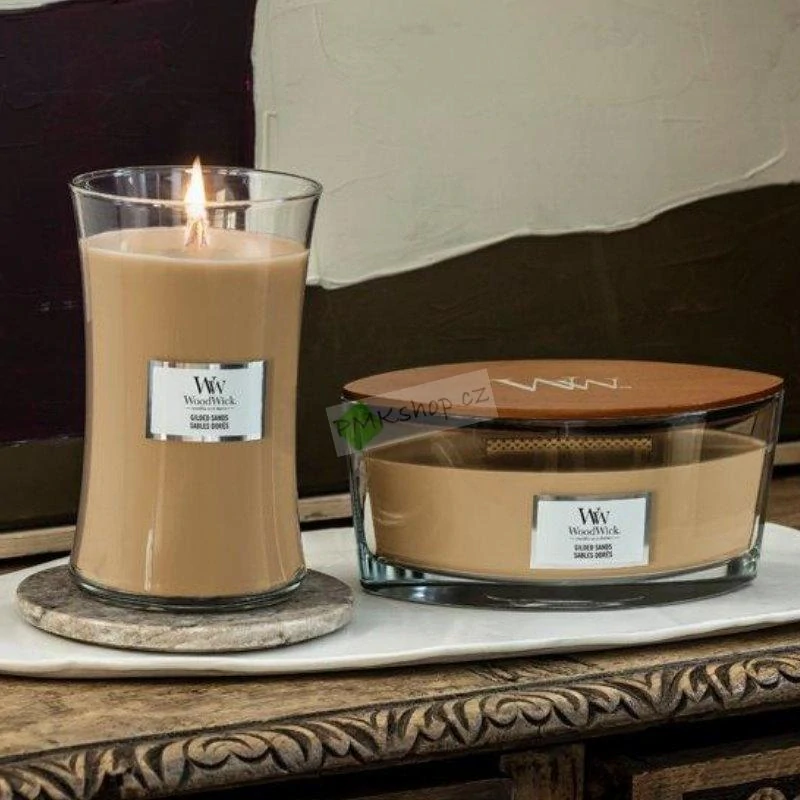 WoodWick velká vonná svíčka Gilded Sands 610 g