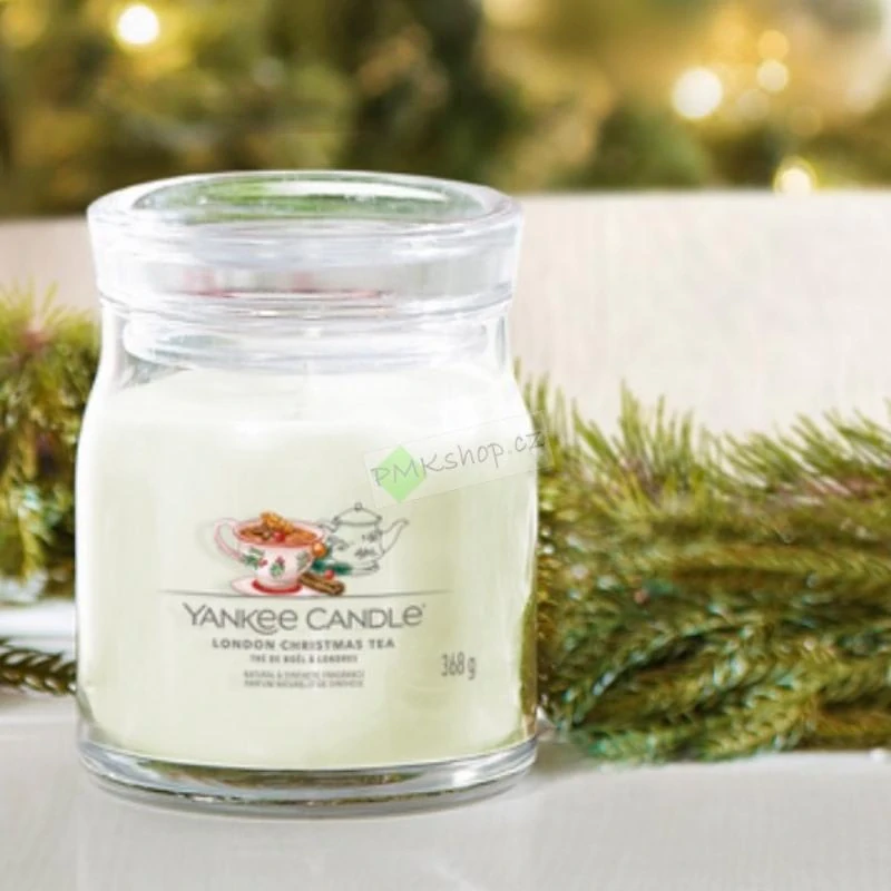 Yankee Candle Signature střední vonná svíčka London Christmas Tea