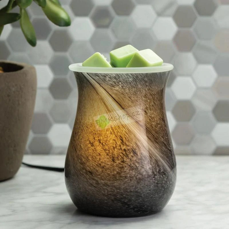 Candle Warmers Obsidian elektrická svítící aroma lampa Glass Illumination