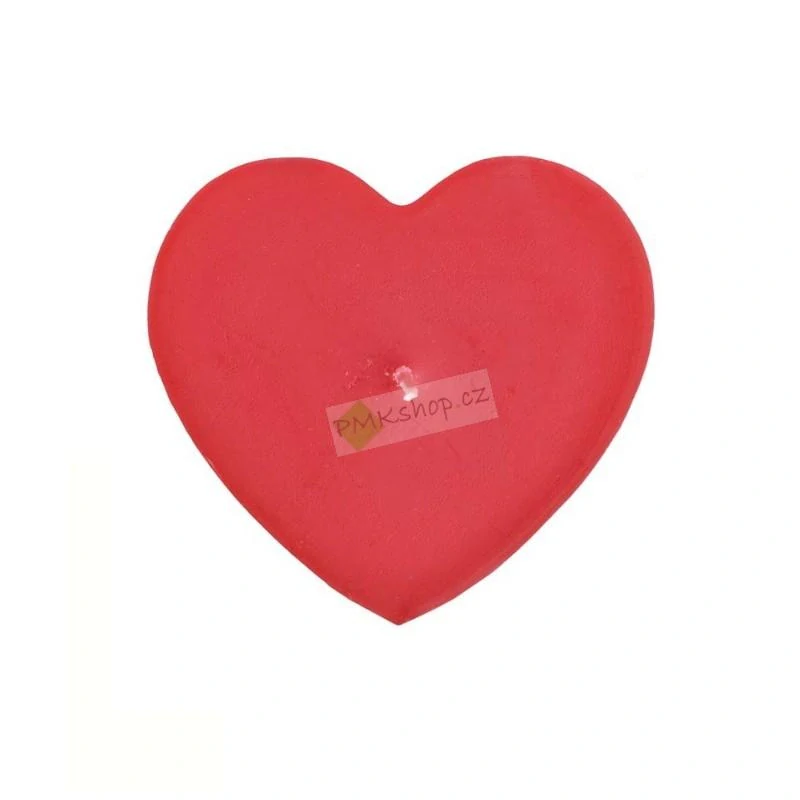 Emocio svíčka ve tvaru srdce červená