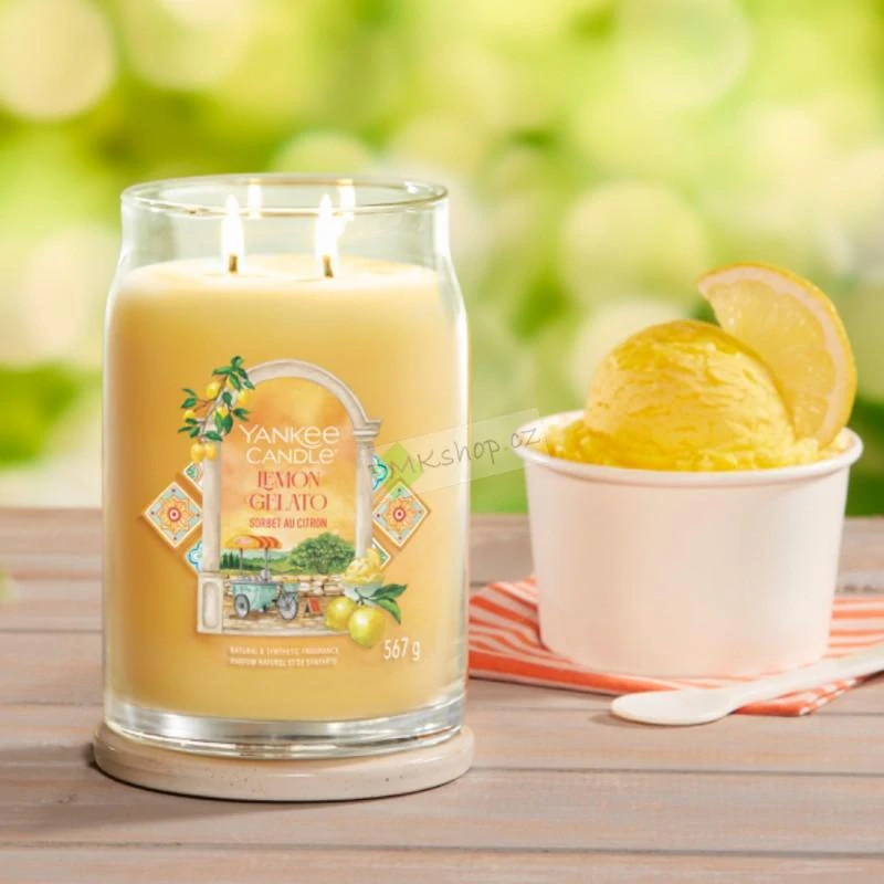 Yankee Candle Signature velká vonná svíčka Lemon Gelato