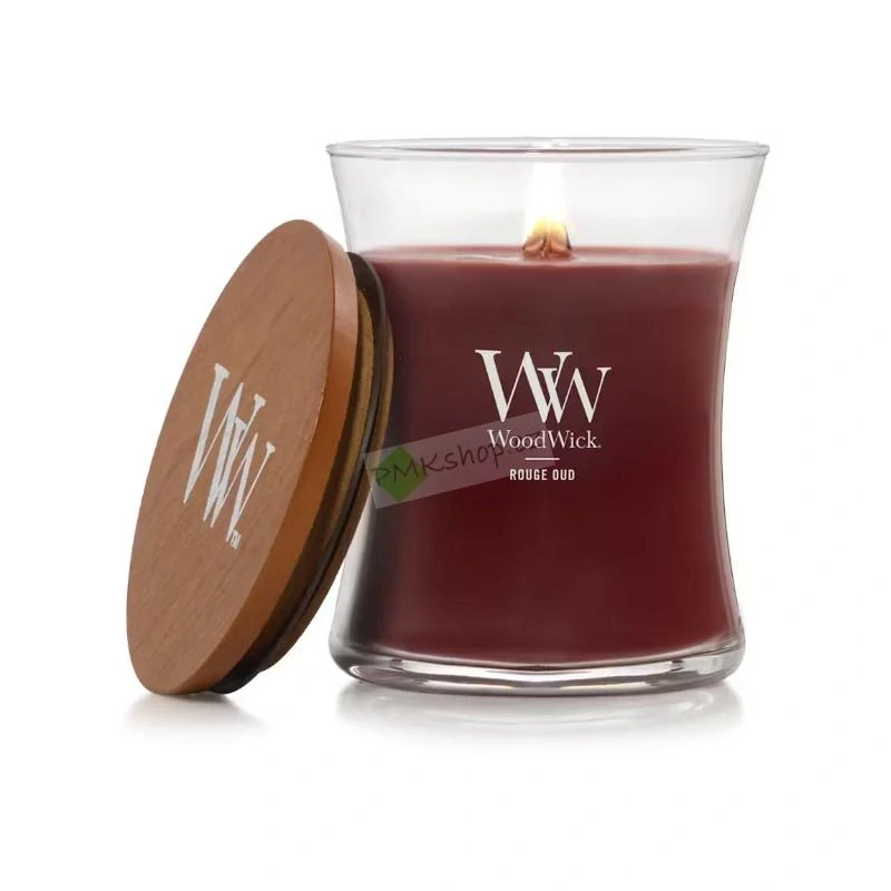 Woodwick střední vonná svíčka Rouge Oud