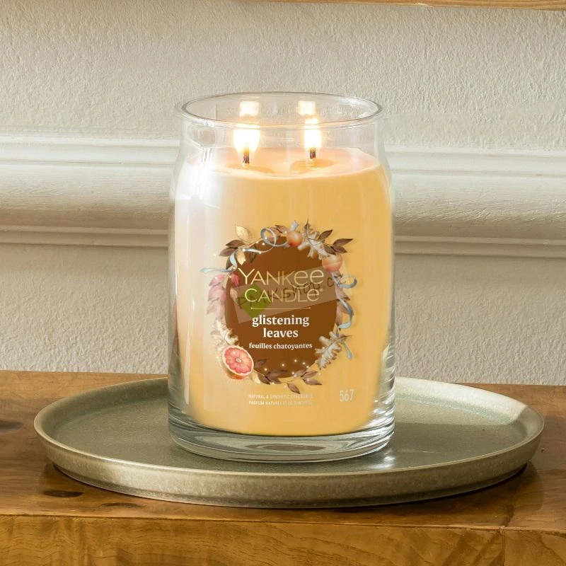 Yankee Candle Signature velká vonná svíčka Glistening Leaves