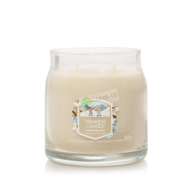 Yankee Candle Signature střední vonná svíčka Vanilla Flurries