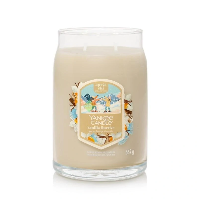 Yankee Candle Signature velká vonná svíčka Holiday Vanilla Flurries