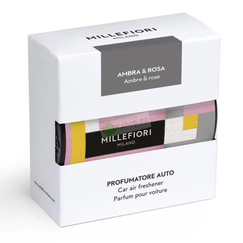 Millefiori Icon Textile Floral vůně do auta Ambra a Rosa