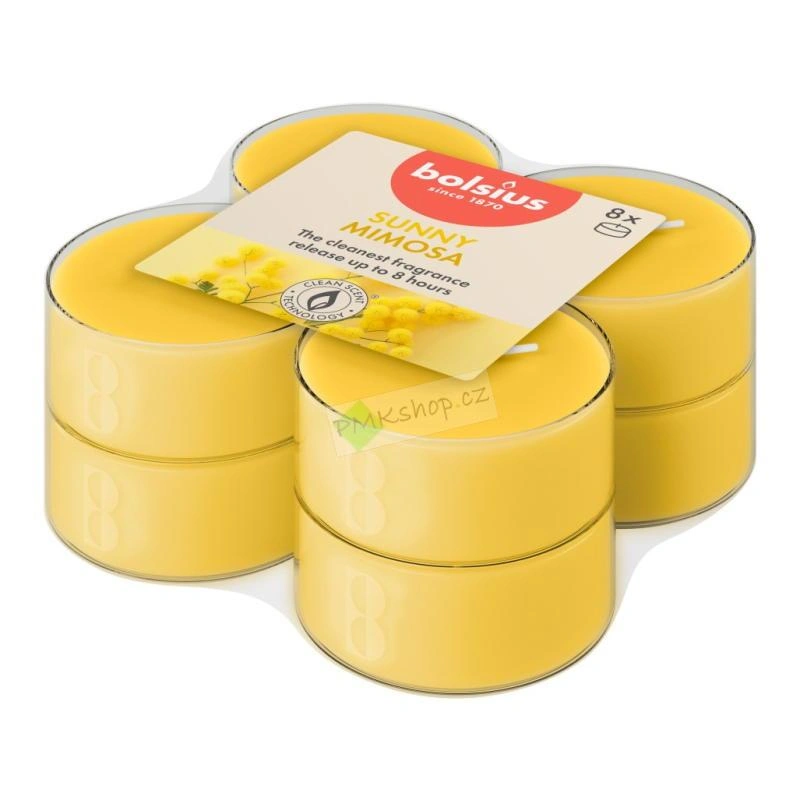 Bolsius vonné čajové svíčky true scents Sunny Mimosa 8 ks