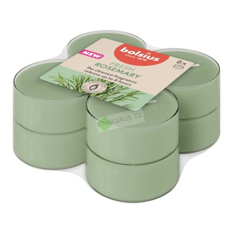 Bolsius maxi vonné čajové svíčky true scents Fresh Rosemary 8 ks