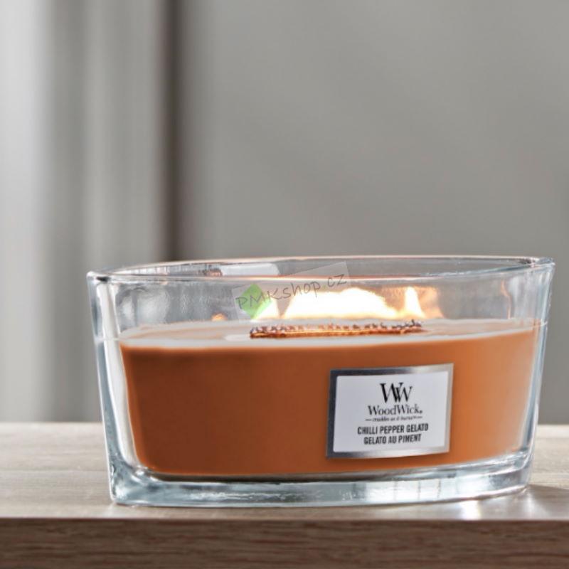 Woodwick lodička vonná svíčka Chilli Pepper Gelato