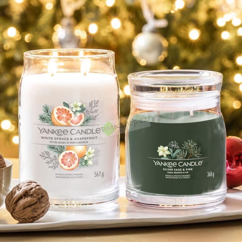 Yankee Candle Signature střední vonná svíčka Silver Sage & Pine