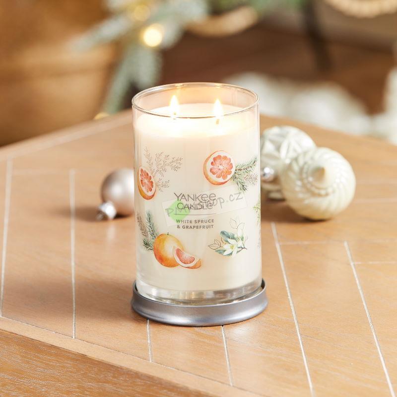 Yankee Candle Signature Tumbler velká vonná svíčka White Spruce & Grapefruit