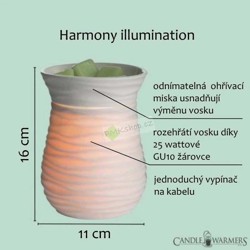 Candle Warmers Harmony elektrická svítící aroma lampa Illumination