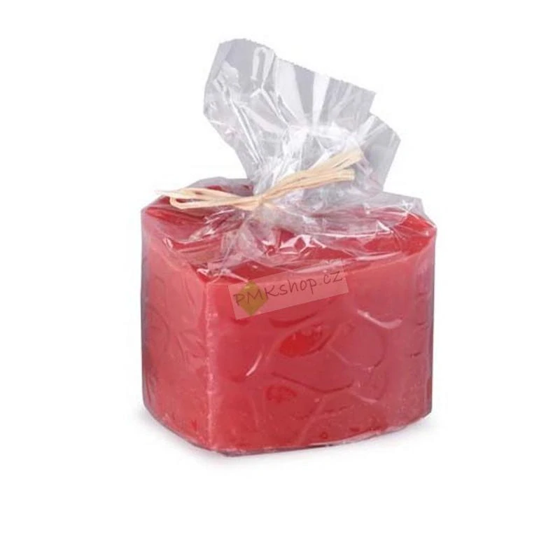 Emocio svíčka ve tvaru srdce červená