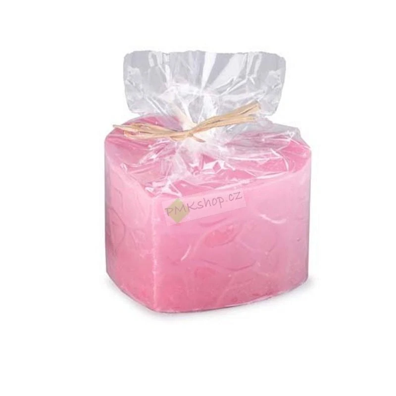 Emocio svíčka ve tvaru srdce růžová