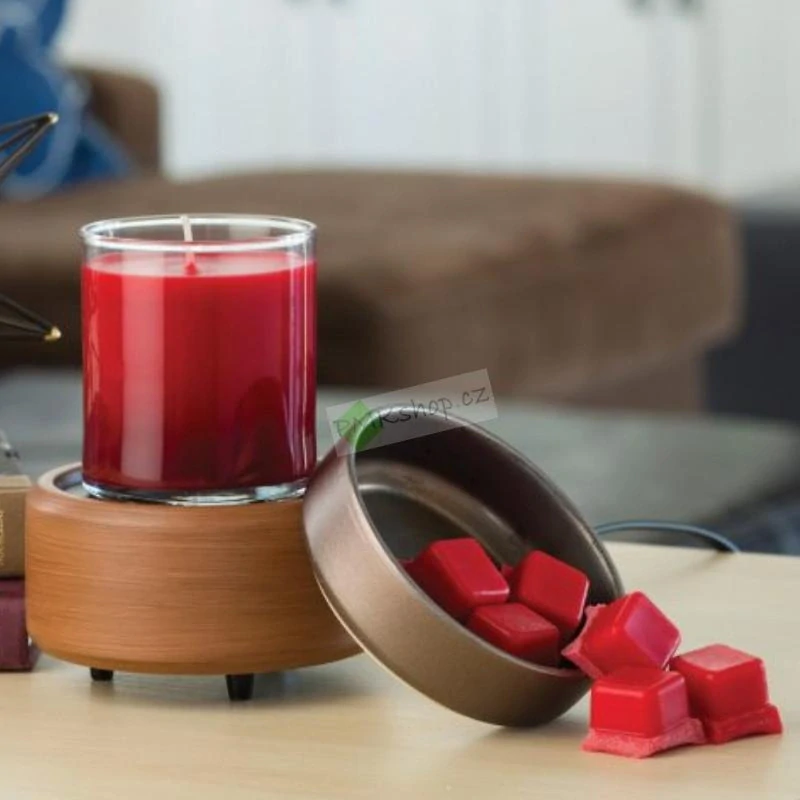 Candle Warmers Pewter Walnut elektrická aroma lampa a ohřívač svíček 2v1