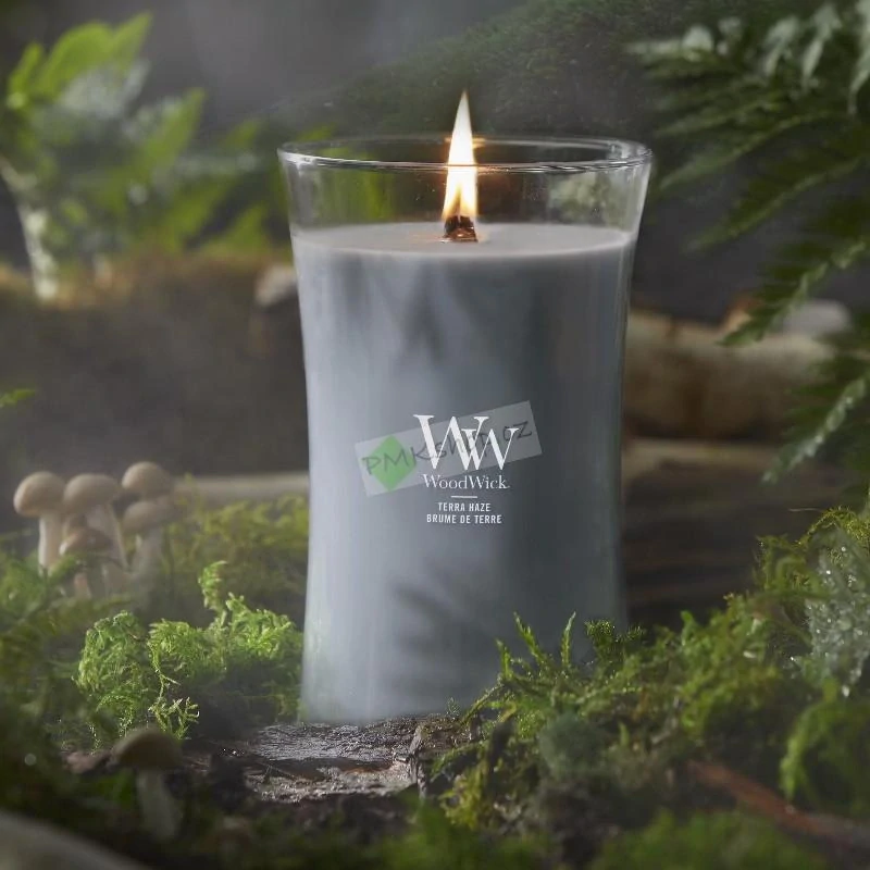 WoodWick velká vonná svíčka Terra Haze 610 g