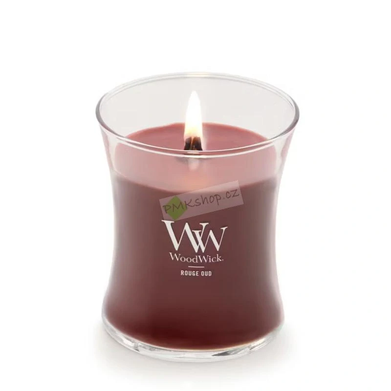 Woodwick střední vonná svíčka Rouge Oud
