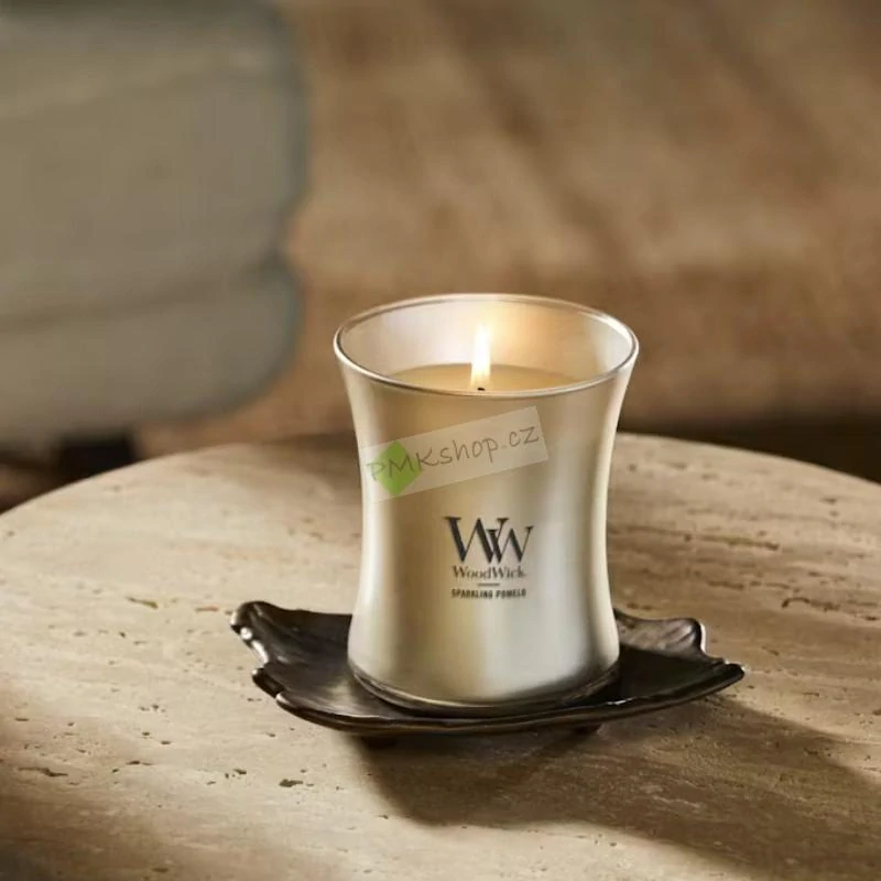 Woodwick střední vonná svíčka Precious Metals Sparkling Pomelo