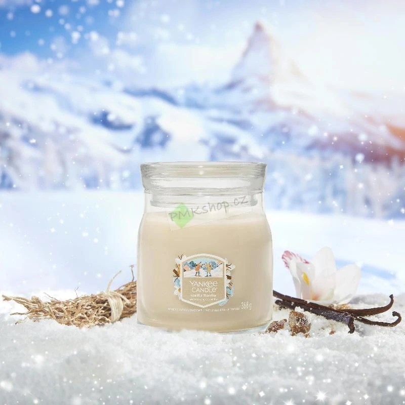 Yankee Candle Signature střední vonná svíčka Vanilla Flurries