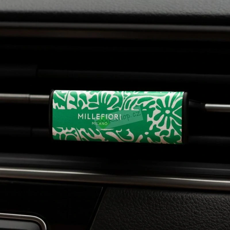 Millefiori Icon Textile Floral vůně do auta Lime and Vetiver - zelená
