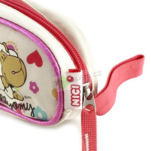 Školní penál Nici žluté barvy s kytičkami