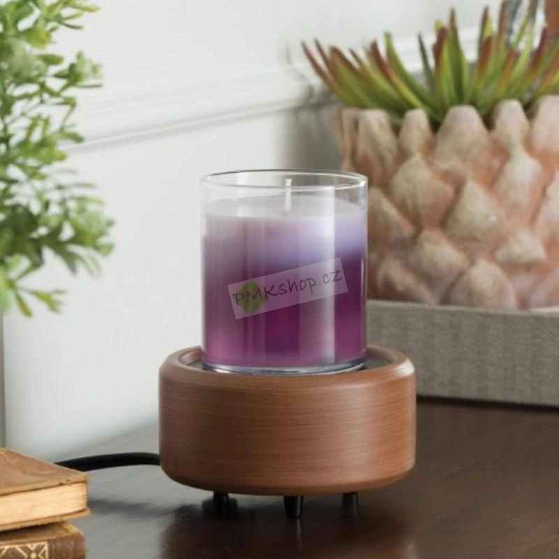 Candle Warmers Pewter Walnut elektrická aroma lampa a ohřívač svíček 2v1