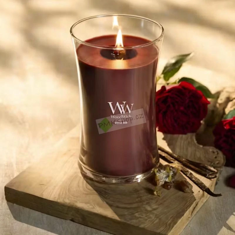 WoodWick velká vonná svíčka Rouge Oud 610 g
