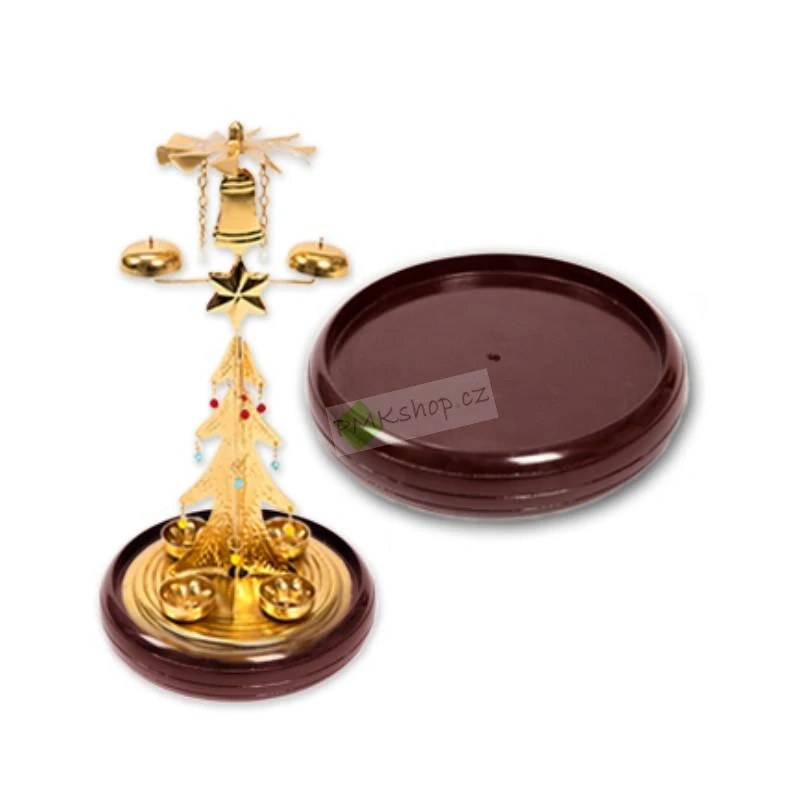 Dřevěná odkapávací miska hnědá pro Andělské zvonění